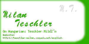 milan teschler business card